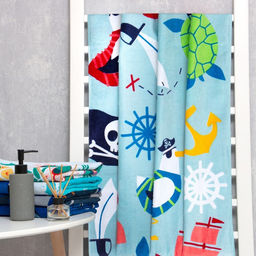 Полотенце LoveLife Пираты 70х140 см, велюр/махра 340гр/м2, 100% хлопок