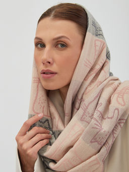 В составе шерсть. Большой теплый двусторонний палантин - Tantino фото 12