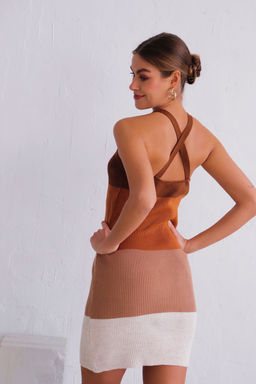 11169 Платье вязаное в коричневых тонах - Martichelli фото 2