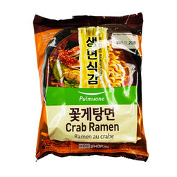 Лапша б/п острая со вкусом краба Crab Ramen Pulmuone, Корея, 97,4 г Акция