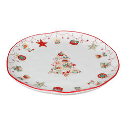 Тарелка столовая Walmer Christmas, 21 см, цвет красный