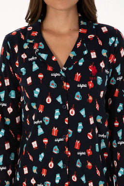 Kad_n Lacivert Pijama Tak_m_ Sepette S_rpriz _ndirim - U.s. polo assn фото 6