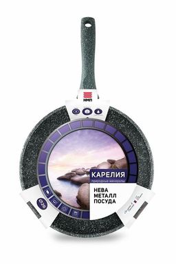 Сковорода Карелия Природные минералы несъемная ручка, 26 см - Нева металл посуда фото 2