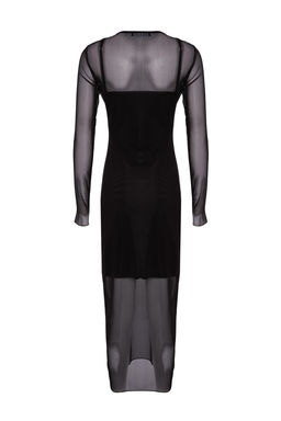 TRENDYOLMILLA Antrasit Tul Astarl? Vucuda Oturan Midi Orme Elbise TWOAW24EL00164  фото 8