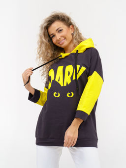 806 Худи "фуме/желтый"