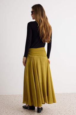 Ya_ Ye_ili Ba_lama Detayl_ Astarl_ Uzun Maxi Etek TWOSS26ET00196 - Trendyolmilla фото 4