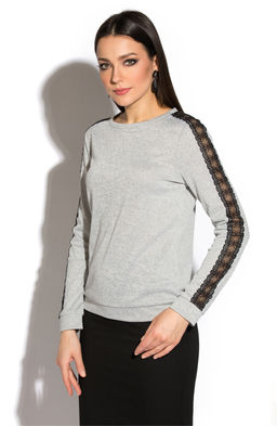 Трикотажная блузка серый - Donna saggia фото 4