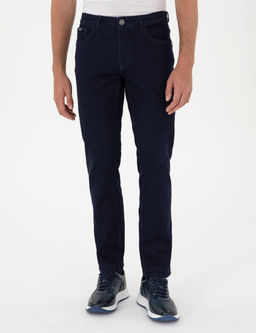 Lacivert Straight Fit Jean Pantolon