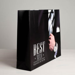 Цена за 2 шт. Пакет подарочный ламинированный, упаковка, «Best man», MS 23×18×10 см