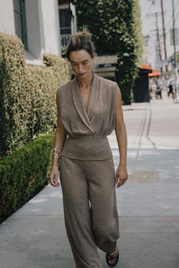 BASIC PIQU_ TROUSERS - Zara фото 2