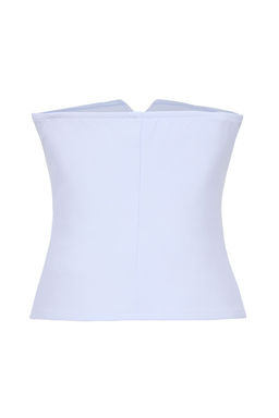 TRENDYOLMILLA Siyah Slim Fit Straplez Crop Dokuma Yelek TWOAW24YE00034  фото 8