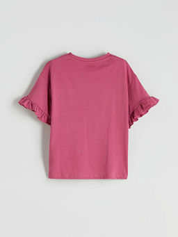 Bisiklet Yaka F?rf?r Detayl? K?z ?ocuk Ti??rt