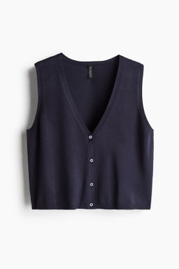 Sueter sin mangas con botonadura frontal - H&m фото 7
