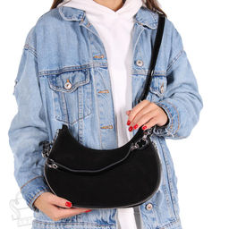 Сумка женская кожаная 1470AA black Polina&Eiterou/30  в Новосибирске