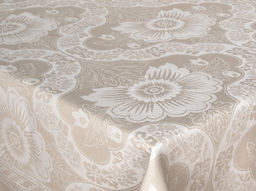 03с-34 ЯК Скатерть 178*320 "Декоративное цветение" цв. бежевый