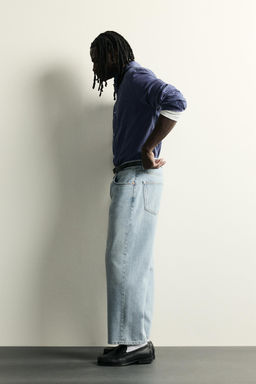JEANS LOOSE CROPPED FIT / Azul medio - Zara фото 4