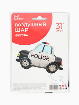 Цена за 2 шт. Воздушный шар фольгированный 31" «Полицейская машина»