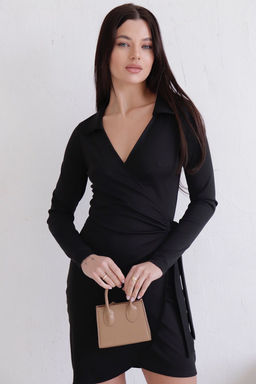 Платье с запахом чёрное - Martichelli фото 2