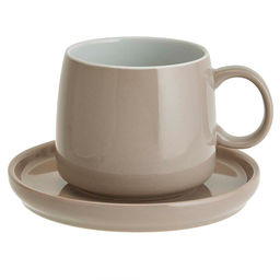 Ф19-152P/1 Чайный набор 2 предмета, серо-бежевый (24)