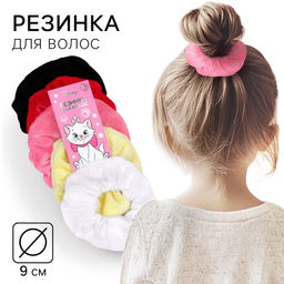 Цена за 5 шт. Резинка для волос 9 см, Кошечка Мари МИКС