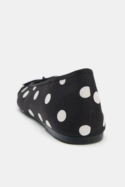 BALLET FLATS WITH POLKA DOTS AND BOW - Zara фото 7