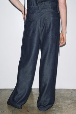 ZW COLLECTION CROSSOVER DENIM TROUSERS - Zara фото 10