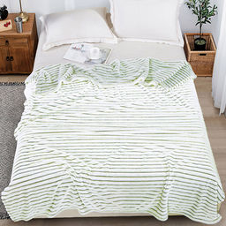 Плед/покрывало 150х200см "Белый тигр-005", велсофт "Marmari" полоса, высокий ворс, полиэстер 100%, плотность 350г/м2, упаковка пояс бумажный, "Домашняя мода" (Россия)