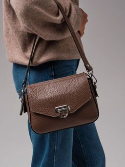 Женская сумка кросс-боди Azaro 3684 коричневый какао соло