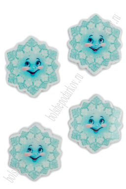 Кабошон-вырубка "Снежинка" 3,2*3,5 см (10 шт) SF-6034, №2