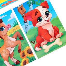 Пазлы Домашние животные, 3 штуки - Лесная мастерская фото 4