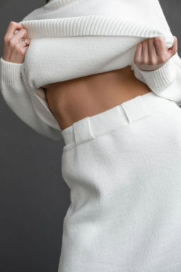 Вязаный костюм двойка КТв 821-1 Экрю - T.C.T фото 5