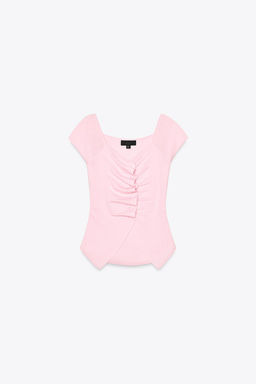 GATHERED KNIT TOP - Zara фото 13