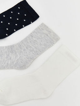 Desenli K?z Bebek Soket ?orap 3l?