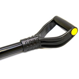 Лопата снеговая "Снежная королева" п/эт. черная, с алюм.накл., алюм.чер.100см, ручкой, 445х330мм