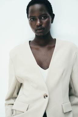 Blazer de punto sin cuello - H&m фото 5