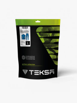 TEKSA Комплект мужской термокальсоны TLP 004 + термофуфайка TLS 004 blue-black