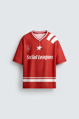 RETRO FOOTBALL PRINT T-SHIRT - Zara фото 8