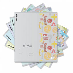 Цена за 10 шт. Тетрадь школьная ученическая ErichKrause Metrica, 12 листов, линейка (в плёнке по 10 шт.)_MIX-PACK