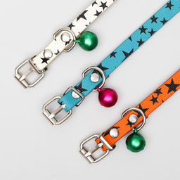 Ошейник Звездочки, 31 х 1 см, искусственная кожа, микс цветов - Пижон фото 5