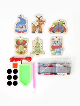 Алмазная мозаика Сказочные мелочи на подвеске 6 штук