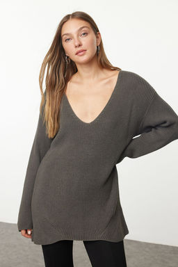 Antrasit More Sustainable Genis Kal?p Basic Triko Kazak TWOAW25KZ00310