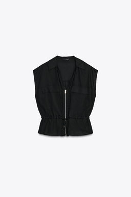 SAFARI TOP WITH BELT IN A LINEN BLEND - Zara фото 6