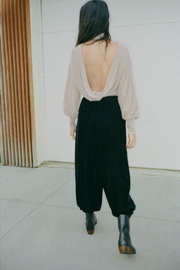 GEORGETTE BODYSUIT WITH BACK DETAIL - Zara фото 5