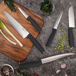 Нож поварской TalleR 20см из нержавеющей стали, s1,7мм, ручка из ударопрочного пластика с покрытием soft-touch, в блистере (Китай) - Домашняя мода фото 4