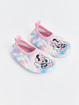 Minnie Mouse Bask?l? K?z Bebek Deniz Ayakkab?s?