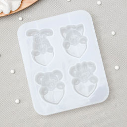 Молд Любовь зверят, силикон, 12,5?10?2 см, цвет белый - Simaland фото 2