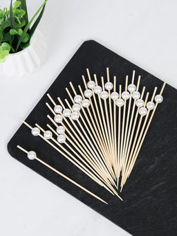 Шпажки бамбуковые 50 штук с декором / H50-1 /уп 500/ микс - ГалеонТрейд фото 6