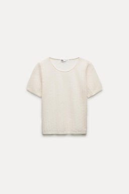 FINE KNIT OPENWORK T-SHIRT - Zara фото 3