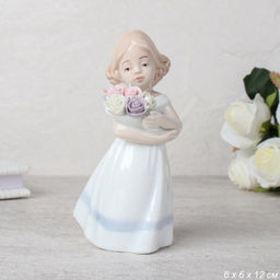 Статуэтка Девочка с цветами 12 см / HP3179 /уп 120/