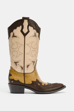 BOTA COWBOY COMBINADA / Multicolor - Zara фото 2